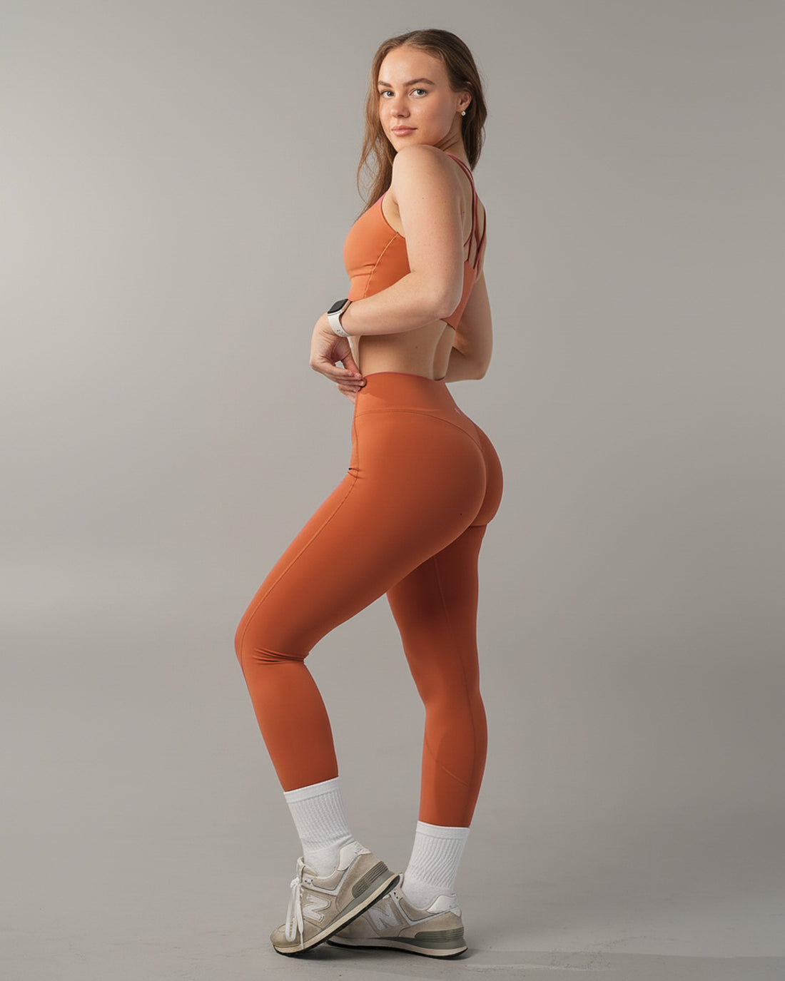 Luna Curve Legging- Chest Nut